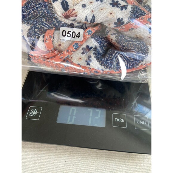 EUC En Elly Anthropologie XS Pink Floral Tunic Drawstring Pockets Roll Tab Flowy - Picture 9 of 9